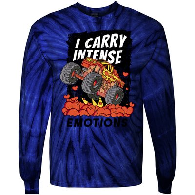 I Carry Intense Emotions Trucker Tie-Dye Long Sleeve Shirt