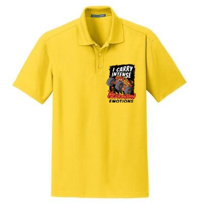 I Carry Intense Emotions Trucker Dry Zone Grid Polo