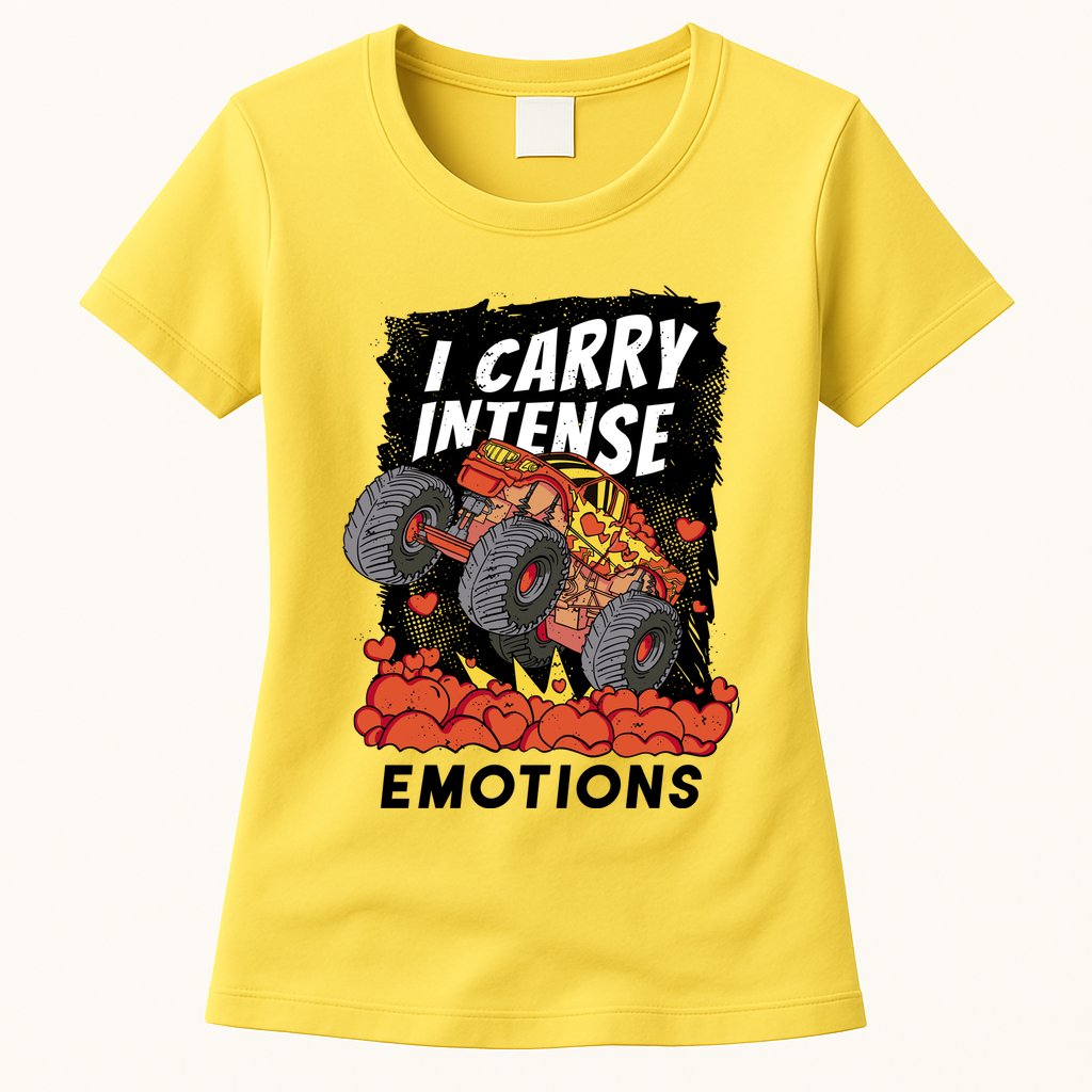 I Carry Intense Emotions Trucker Womens T-Shirt