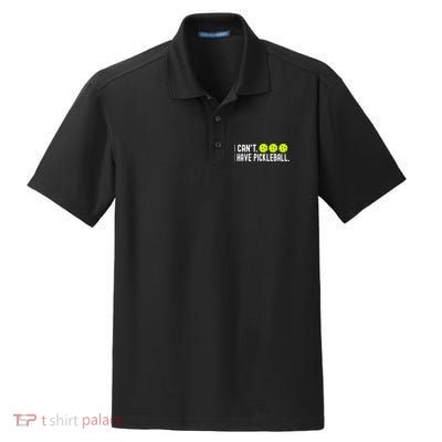 I CanT I Have Pickleball Funny Pickleball Coach Funny Gift Dry Zone Grid Polo