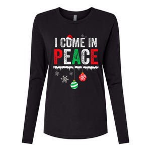 I Come In Peace IM Peace Funny Matching Couple Christmas Gift Womens Cotton Relaxed Long Sleeve T-Shirt