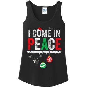 I Come In Peace IM Peace Funny Matching Couple Christmas Gift Ladies Essential Tank