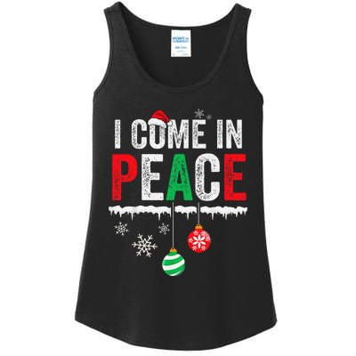 I Come In Peace IM Peace Funny Matching Couple Christmas Gift Ladies Essential Tank