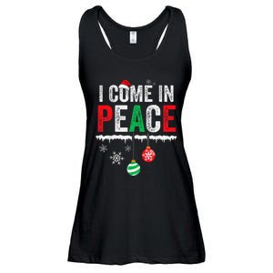 I Come In Peace IM Peace Funny Matching Couple Christmas Gift Ladies Essential Flowy Tank