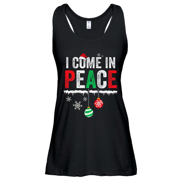 I Come In Peace IM Peace Funny Matching Couple Christmas Gift Ladies Essential Flowy Tank