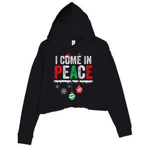 I Come In Peace IM Peace Funny Matching Couple Christmas Gift Crop Fleece Hoodie