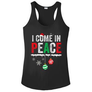 I Come In Peace IM Peace Funny Matching Couple Christmas Gift Ladies PosiCharge Competitor Racerback Tank