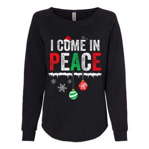 I Come In Peace IM Peace Funny Matching Couple Christmas Gift Womens California Wash Sweatshirt