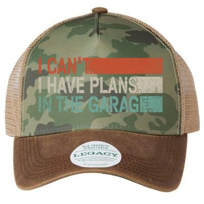 I Cant I Have Plans In The Garage Mechanic Car Enthusiast Gift Legacy Tie Dye Trucker Hat