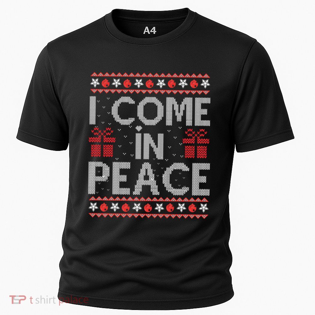 I Come In Peace IM Peace Matching Ugly Christmas Gift Cooling Performance Crew T-Shirt