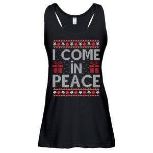 I Come In Peace IM Peace Matching Ugly Christmas Gift Ladies Essential Flowy Tank