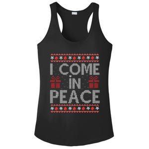 I Come In Peace IM Peace Matching Ugly Christmas Gift Ladies PosiCharge Competitor Racerback Tank