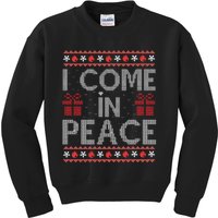 I Come In Peace IM Peace Matching Ugly Christmas Gift Kids Sweatshirt