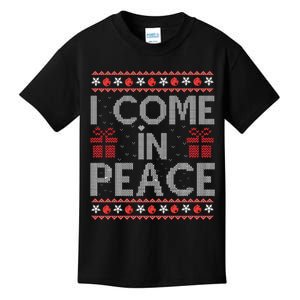 I Come In Peace IM Peace Matching Ugly Christmas Gift Kids T-Shirt