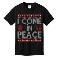 I Come In Peace IM Peace Matching Ugly Christmas Gift Kids T-Shirt