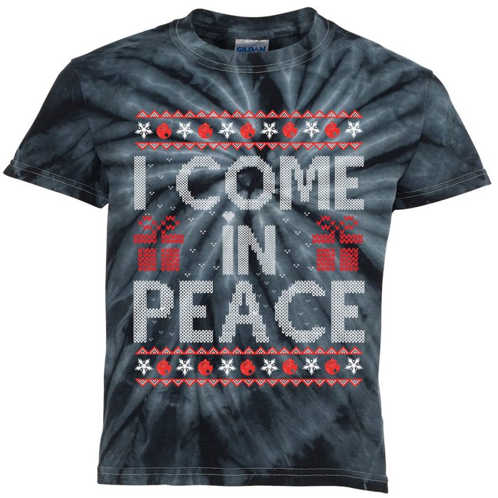 I Come In Peace IM Peace Matching Ugly Christmas Gift Kids Tie-Dye T-Shirt