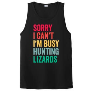 I CanT IM Busy Hunting Lizards Funny Gecko Lizard Hunter PosiCharge Competitor Tank