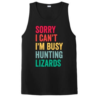 I CanT IM Busy Hunting Lizards Funny Gecko Lizard Hunter PosiCharge Competitor Tank