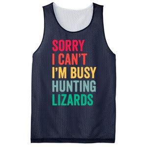 I CanT IM Busy Hunting Lizards Funny Gecko Lizard Hunter Mesh Reversible Basketball Jersey Tank