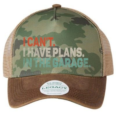 I Cant I Have Plans In The Garage Mechanic Car Enthusiast Gift Legacy Tie Dye Trucker Hat