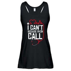 I Cant Im On Call Funny Doctors Nurses Therapist Ladies Essential Flowy Tank