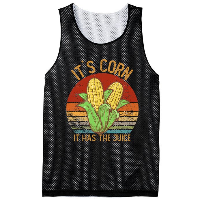 It`S Corn It Has The Juice S Crop Top Corn Lovers Mesh Reversible Basketball Jersey Tank