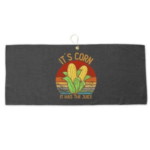 It`S Corn It Has The Juice S Crop Top Corn Lovers Large Microfiber Waffle Golf Towel