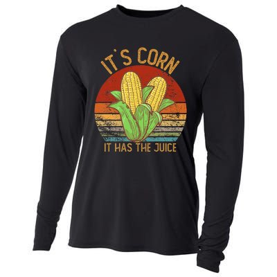 It`S Corn It Has The Juice S Crop Top Corn Lovers Cooling Performance Long Sleeve Crew