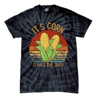 It`S Corn It Has The Juice S Crop Top Corn Lovers Tie-Dye T-Shirt