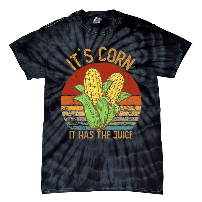 It`S Corn It Has The Juice S Crop Top Corn Lovers Tie-Dye T-Shirt