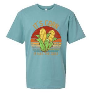 It`S Corn It Has The Juice S Crop Top Corn Lovers Sueded Cloud Jersey T-Shirt