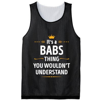 Inked Creation Its A Babs Thing You WouldnT Understand Mesh Reversible Basketball Jersey Tank