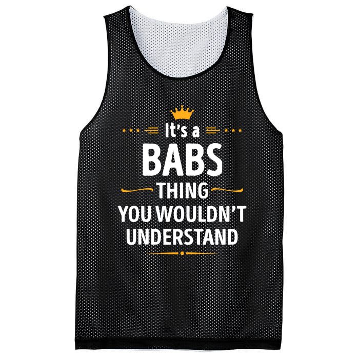 Inked Creation Its A Babs Thing You WouldnT Understand Mesh Reversible Basketball Jersey Tank