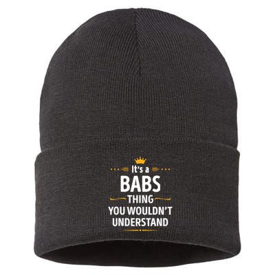 Inked Creation Its A Babs Thing You WouldnT Understand Sustainable Knit Beanie
