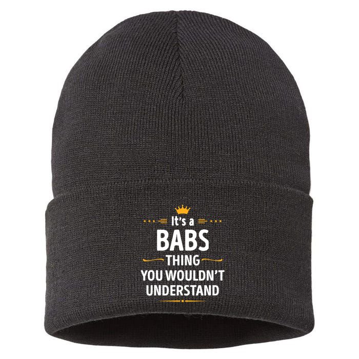 Inked Creation Its A Babs Thing You WouldnT Understand Sustainable Knit Beanie