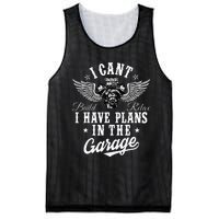 I Cant I Have Plans In The Garage Fathers Day Car Mechanics Mesh Reversible Basketball Jersey Tank