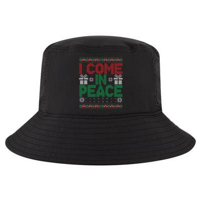 I Come In Peace IM Peace Matching Ugly Christmas Sweater Gift Cool Comfort Performance Bucket Hat