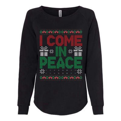 I Come In Peace IM Peace Matching Ugly Christmas Sweater Gift Womens California Wash Sweatshirt