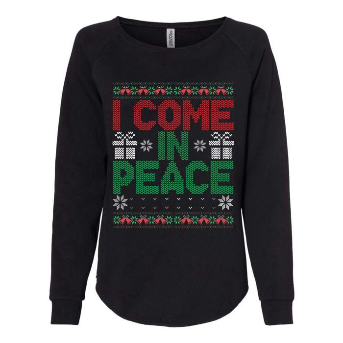 I Come In Peace IM Peace Matching Ugly Christmas Sweater Gift Womens California Wash Sweatshirt