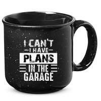 I Cant I Have Plans In The Garage Funny Retro Car Mechanic 15oz Campfire Ceramic Mug