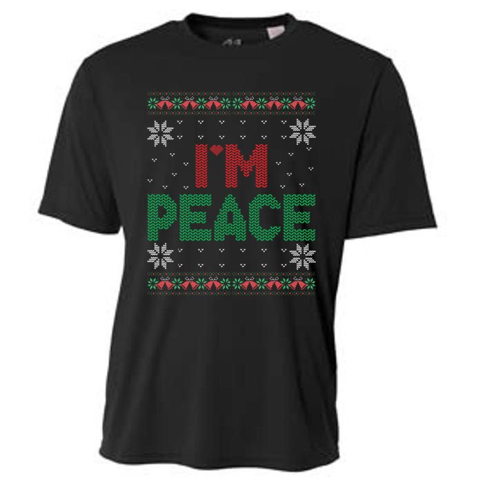 I Come In Peace IM Peace Matching Ugly Christmas Gift Cooling Performance Crew T-Shirt