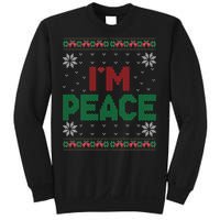 I Come In Peace IM Peace Matching Ugly Christmas Gift Sweatshirt