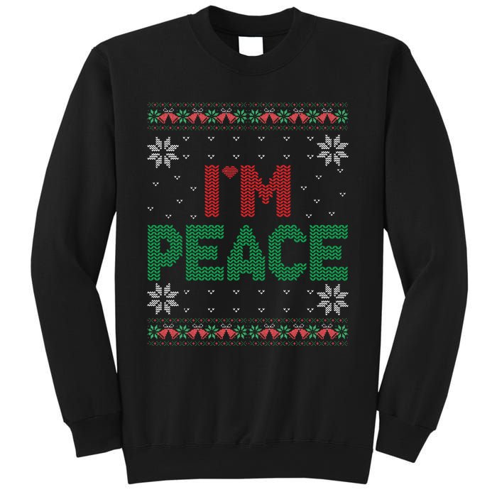 I Come In Peace IM Peace Matching Ugly Christmas Gift Sweatshirt