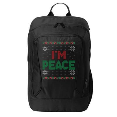 I Come In Peace IM Peace Matching Ugly Christmas Gift City Backpack