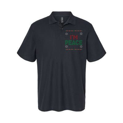 I Come In Peace IM Peace Matching Ugly Christmas Gift Softstyle Adult Sport Polo