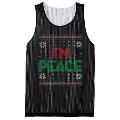 I Come In Peace IM Peace Matching Ugly Christmas Gift Mesh Reversible Basketball Jersey Tank