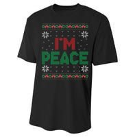 I Come In Peace IM Peace Matching Ugly Christmas Gift Performance Sprint T-Shirt