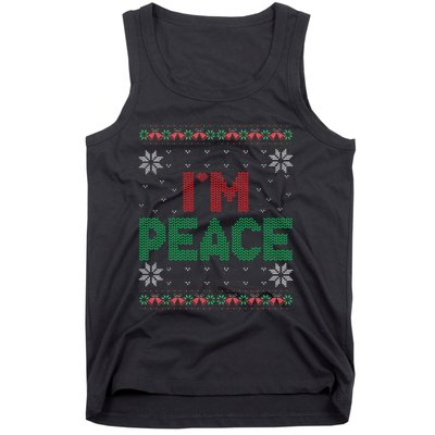 I Come In Peace IM Peace Matching Ugly Christmas Gift Tank Top