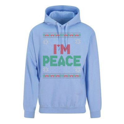 I Come In Peace IM Peace Matching Ugly Christmas Gift Unisex Surf Hoodie