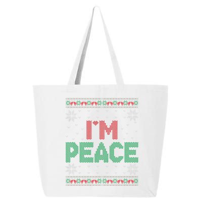 I Come In Peace IM Peace Matching Ugly Christmas Gift 25L Jumbo Tote